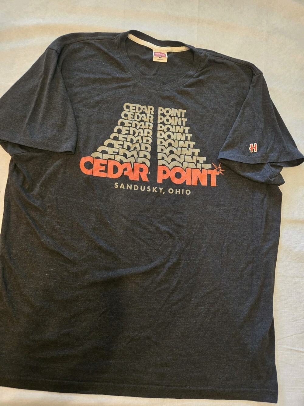 Cedar Point Sandusky Ohio Tshirt Mens XXL Black Made USA